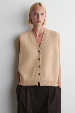 KNITTED CASHMERE-BLEND TANK