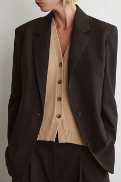 KNITTED CASHMERE-BLEND TANK