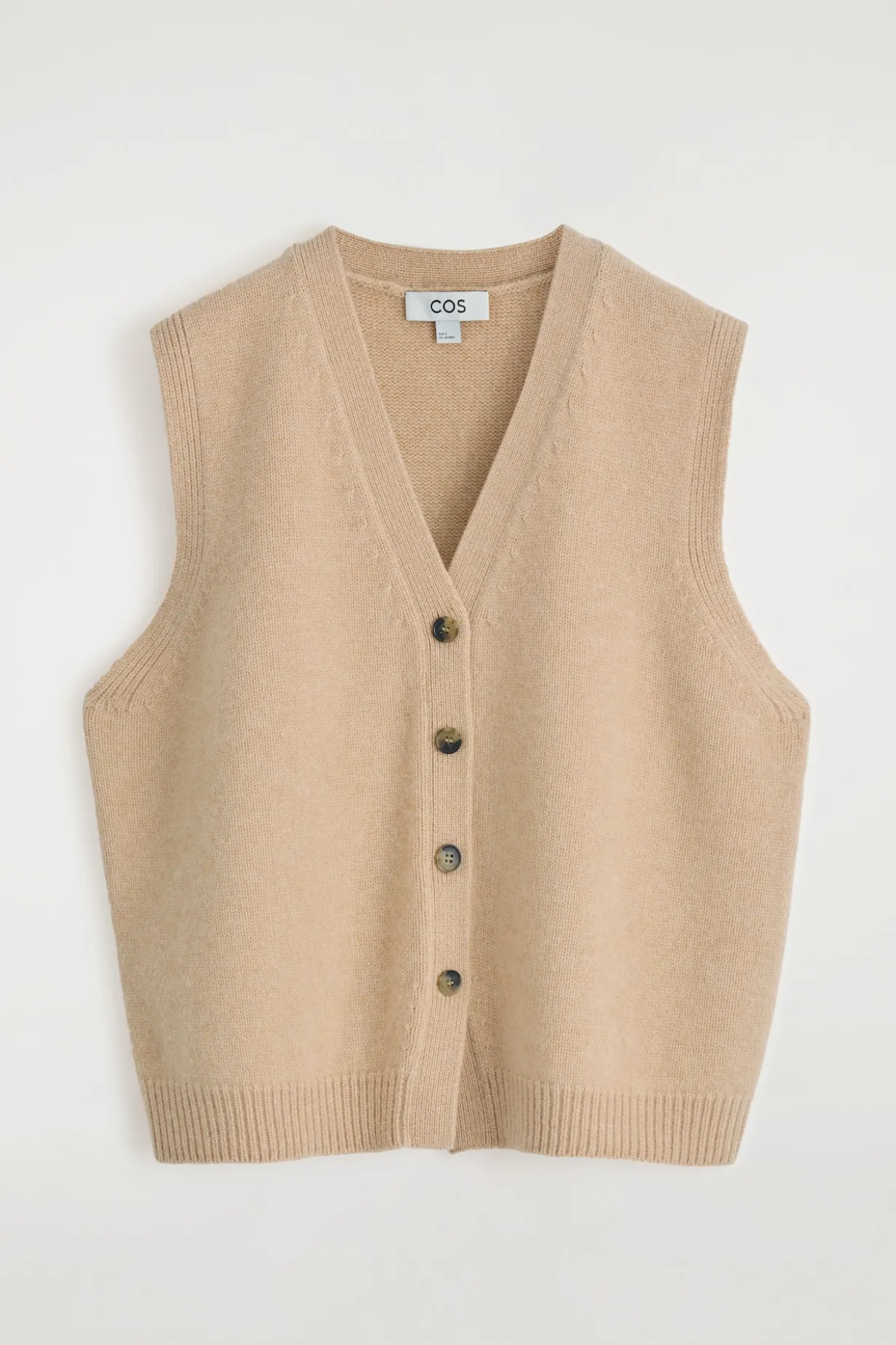 KNITTED CASHMERE-BLEND TANK