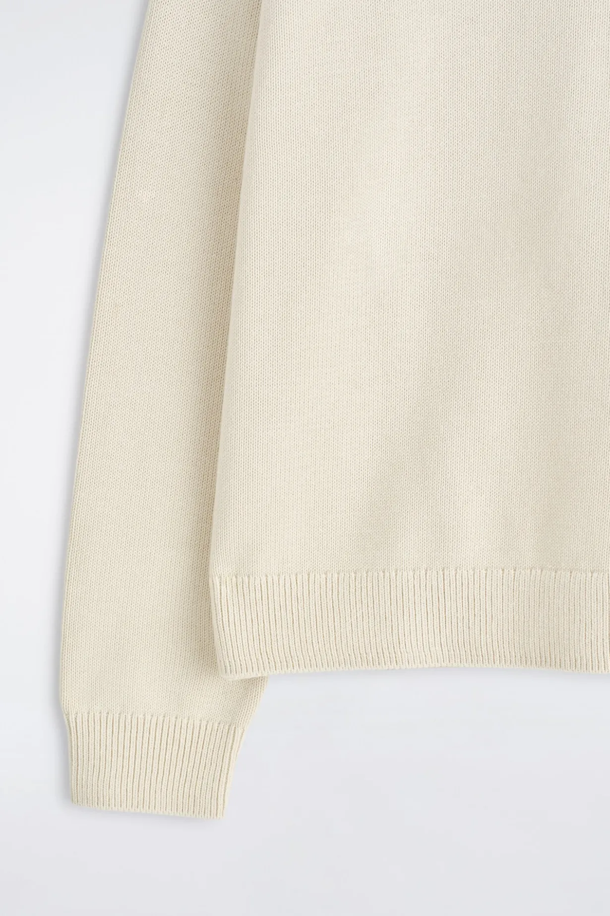 KNITTED COTTON CREW-NECK SWEATER