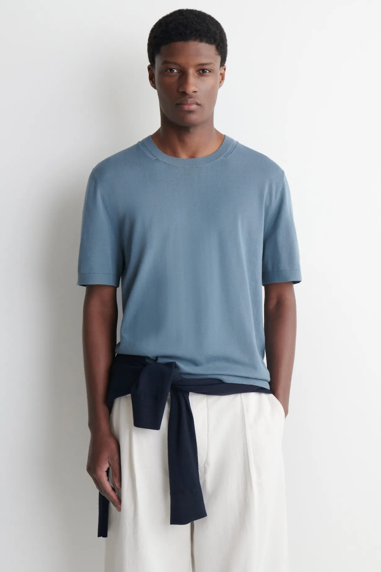 KNITTED COTTON T-SHIRT