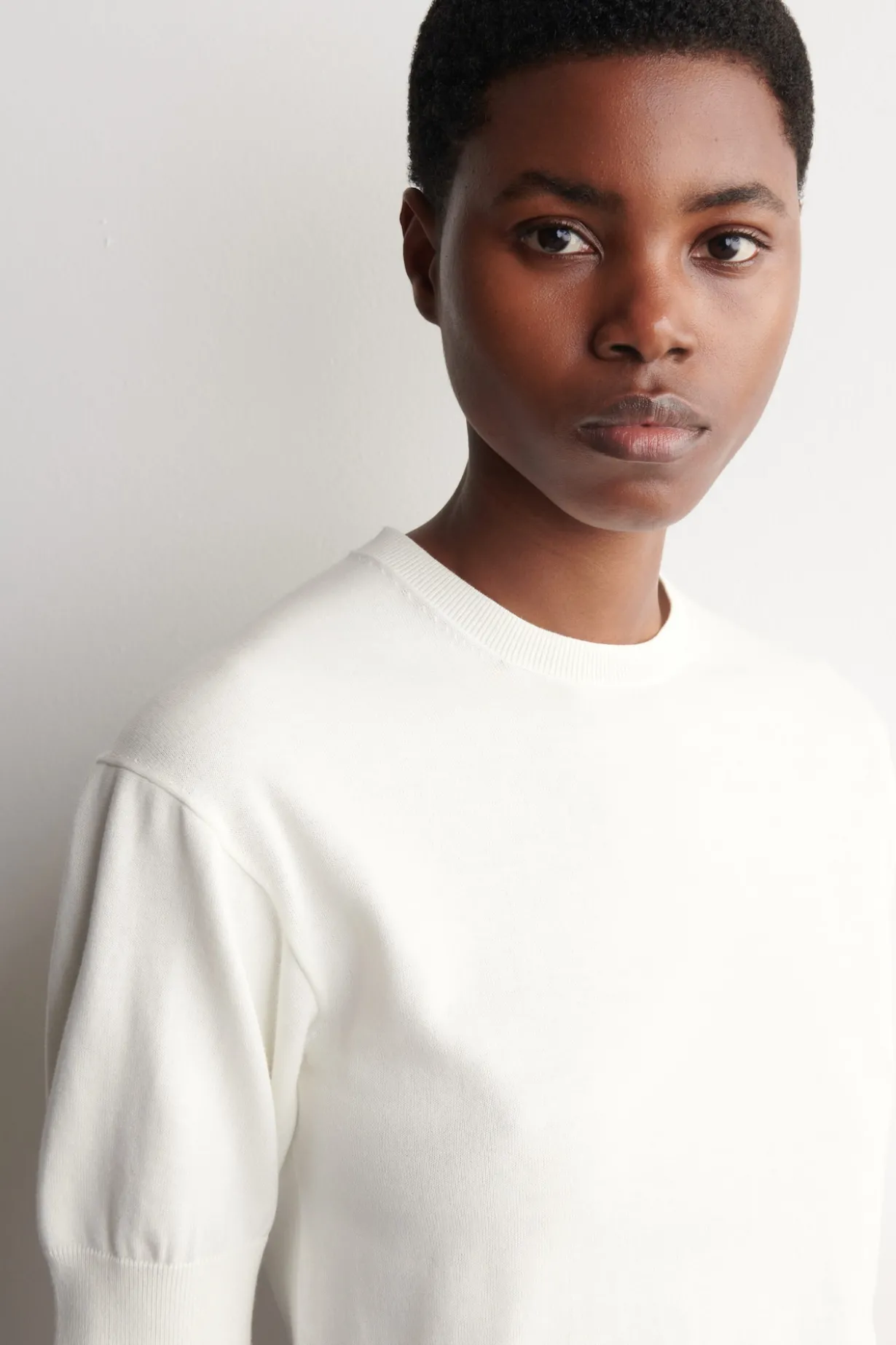 KNITTED COTTON T-SHIRT