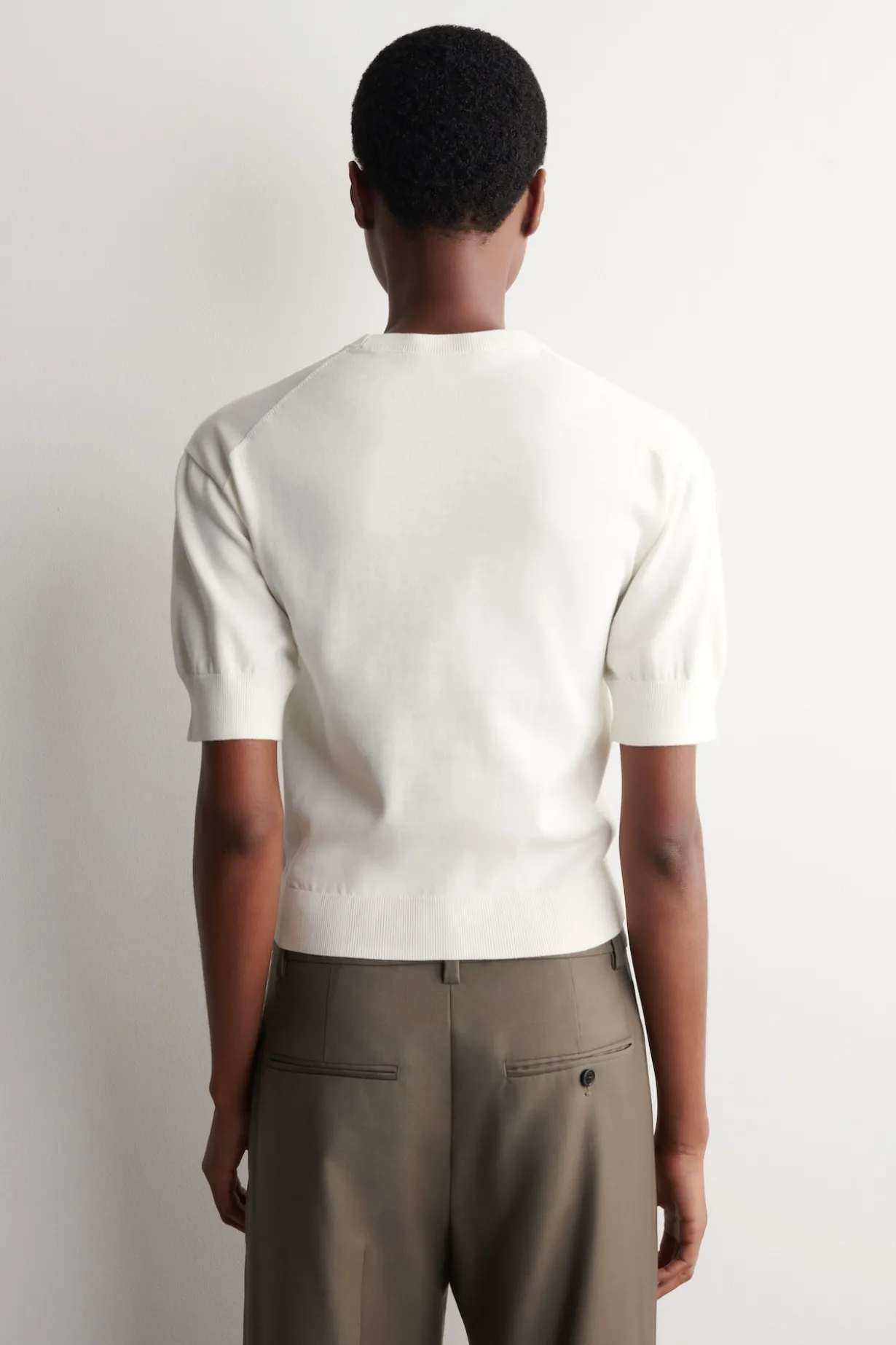 KNITTED COTTON T-SHIRT