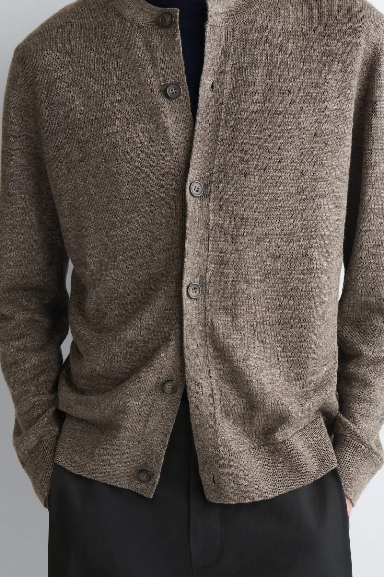 KNITTED LINEN CARDIGAN
