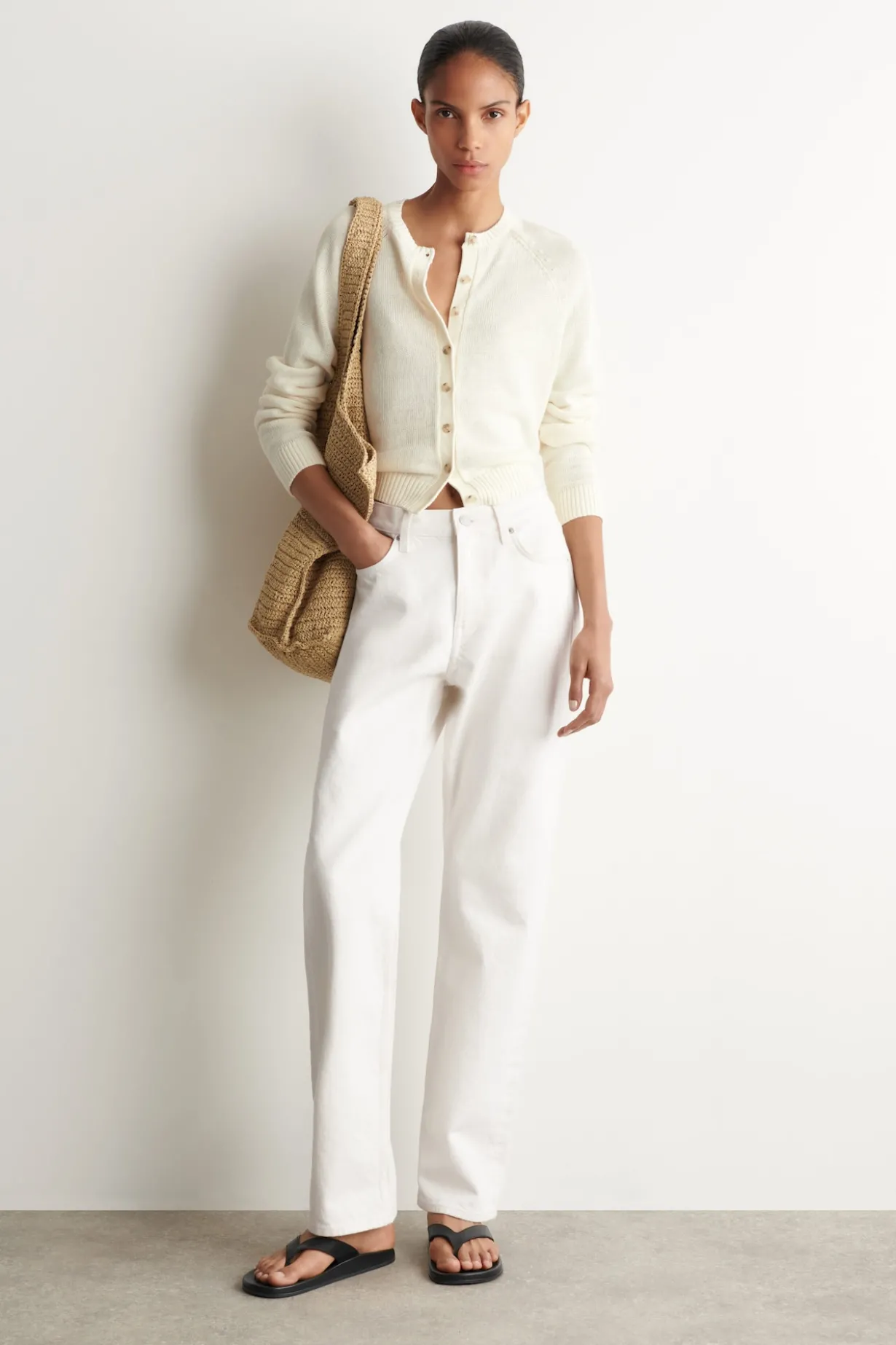 KNITTED LINEN CARDIGAN