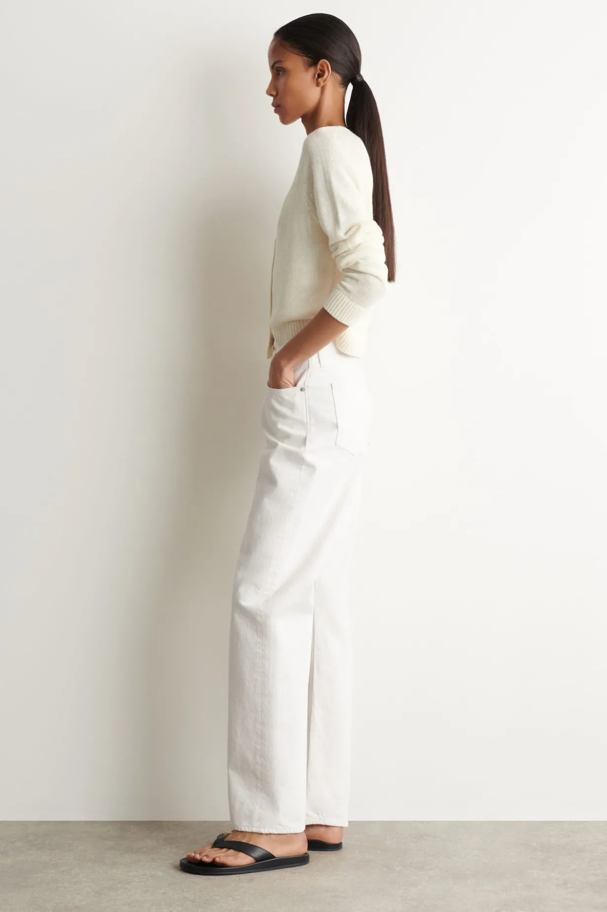KNITTED LINEN CARDIGAN
