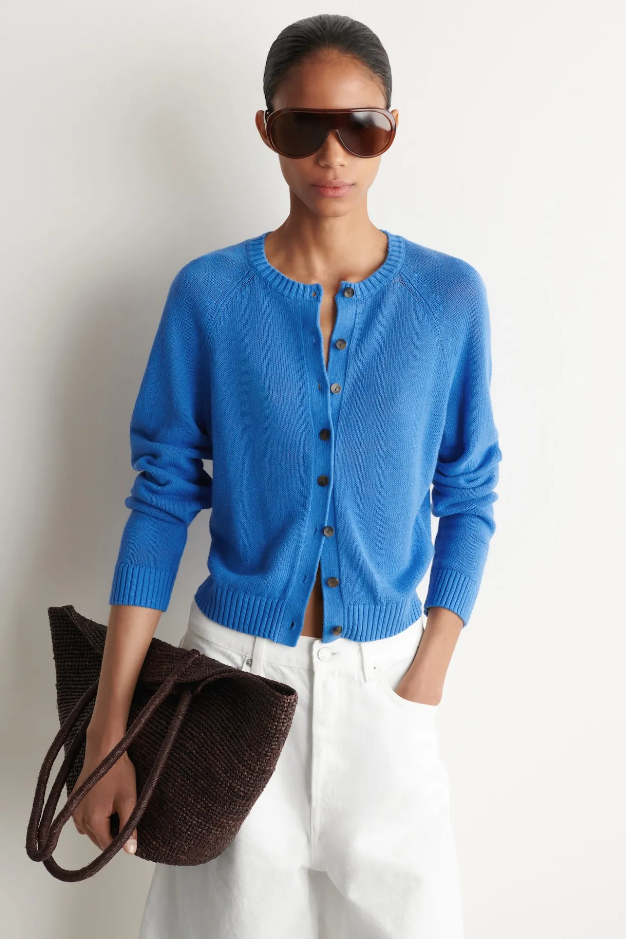 KNITTED LINEN CARDIGAN