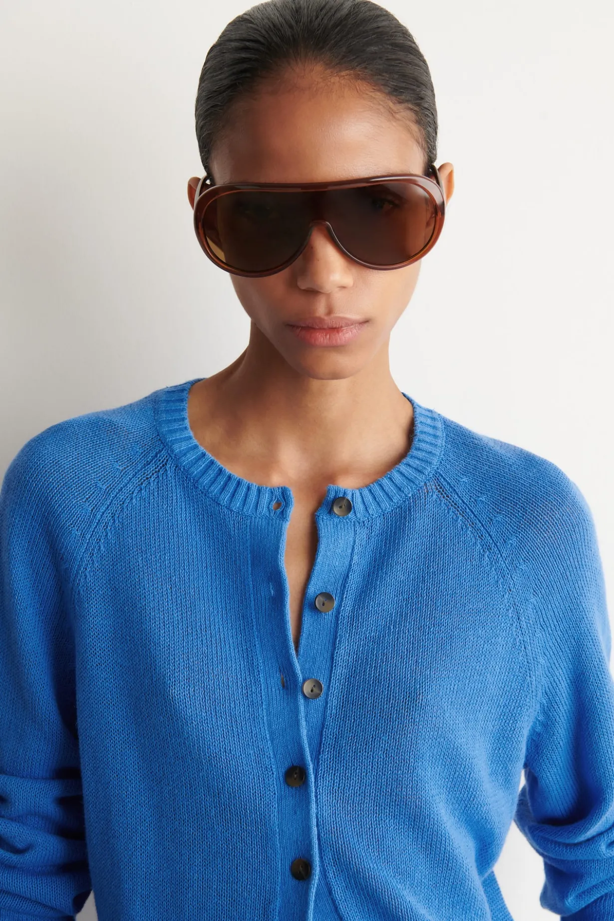 KNITTED LINEN CARDIGAN