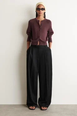 KNITTED LINEN CARDIGAN