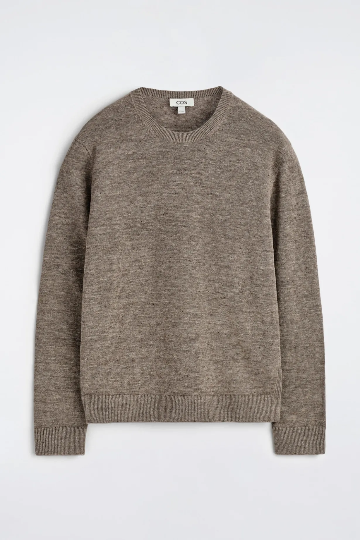 KNITTED LINEN CREW-NECK SWEATER