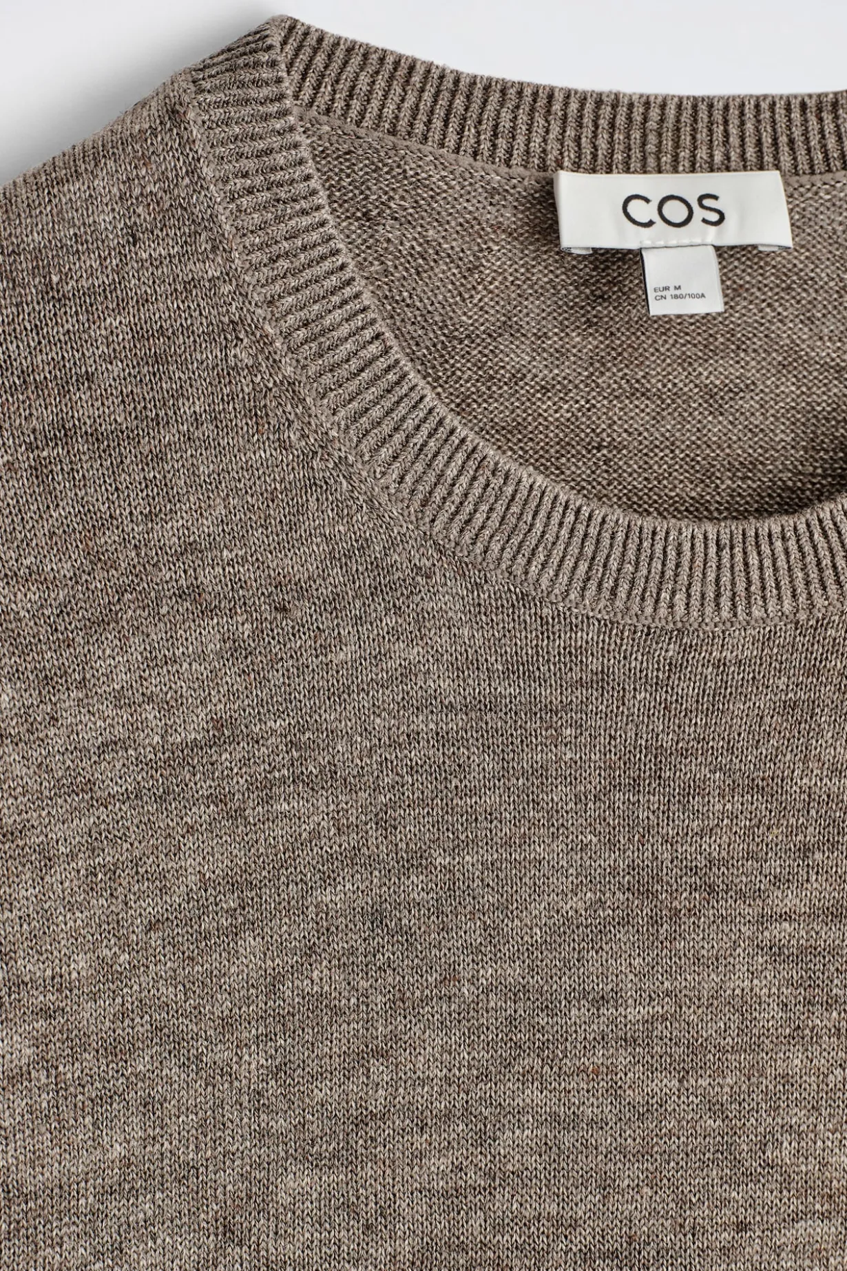 KNITTED LINEN CREW-NECK SWEATER