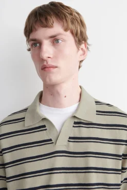 KNITTED LINEN POLO SHIRT