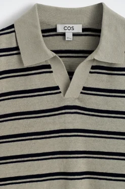 KNITTED LINEN POLO SHIRT