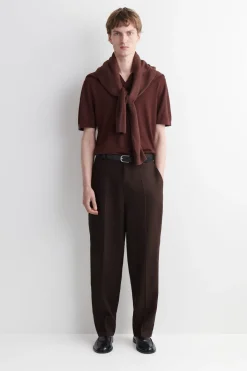 KNITTED LINEN POLO SHIRT