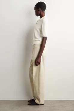 KNITTED LINEN-MERINO POLO SHIRT