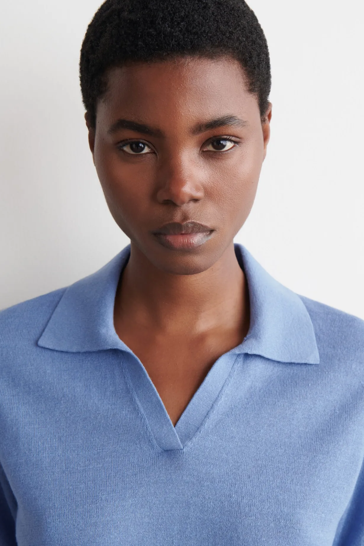 KNITTED LINEN-MERINO POLO SHIRT