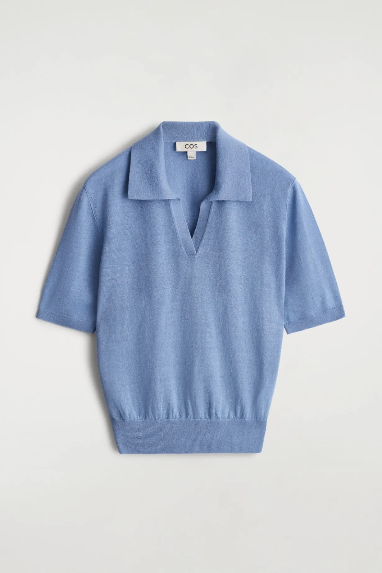 KNITTED LINEN-MERINO POLO SHIRT