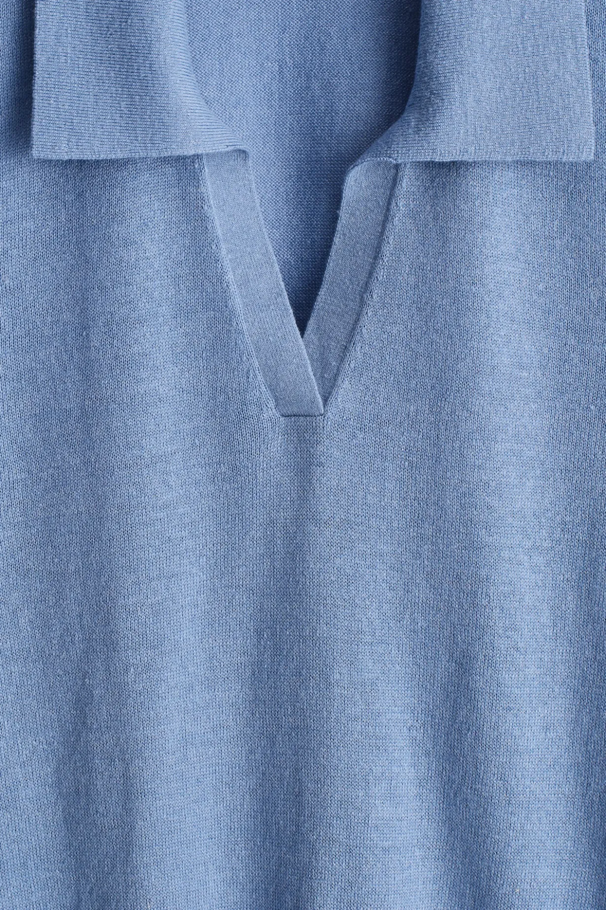 KNITTED LINEN-MERINO POLO SHIRT