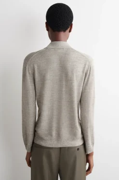 KNITTED LINEN-MERINO SHIRT