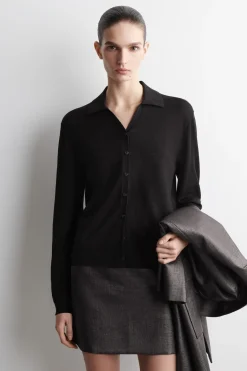 KNITTED LINEN-MERINO SHIRT
