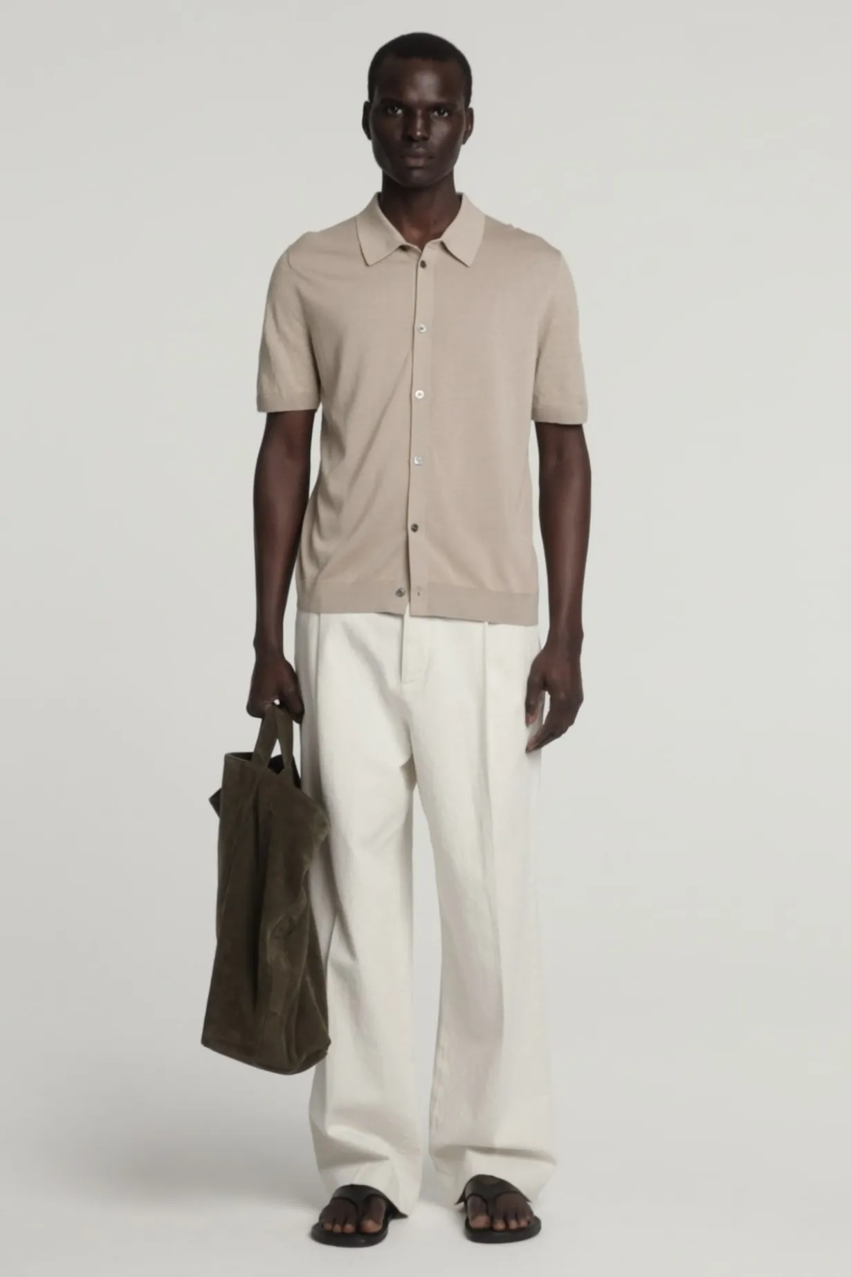 KNITTED LINEN-SILK SHIRT