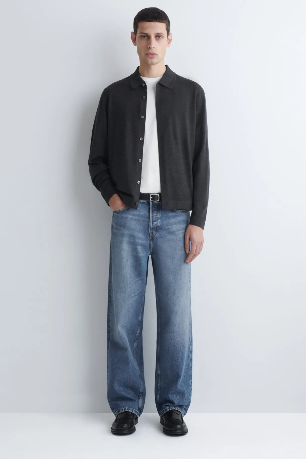 KNITTED MERINO WOOL SHIRT