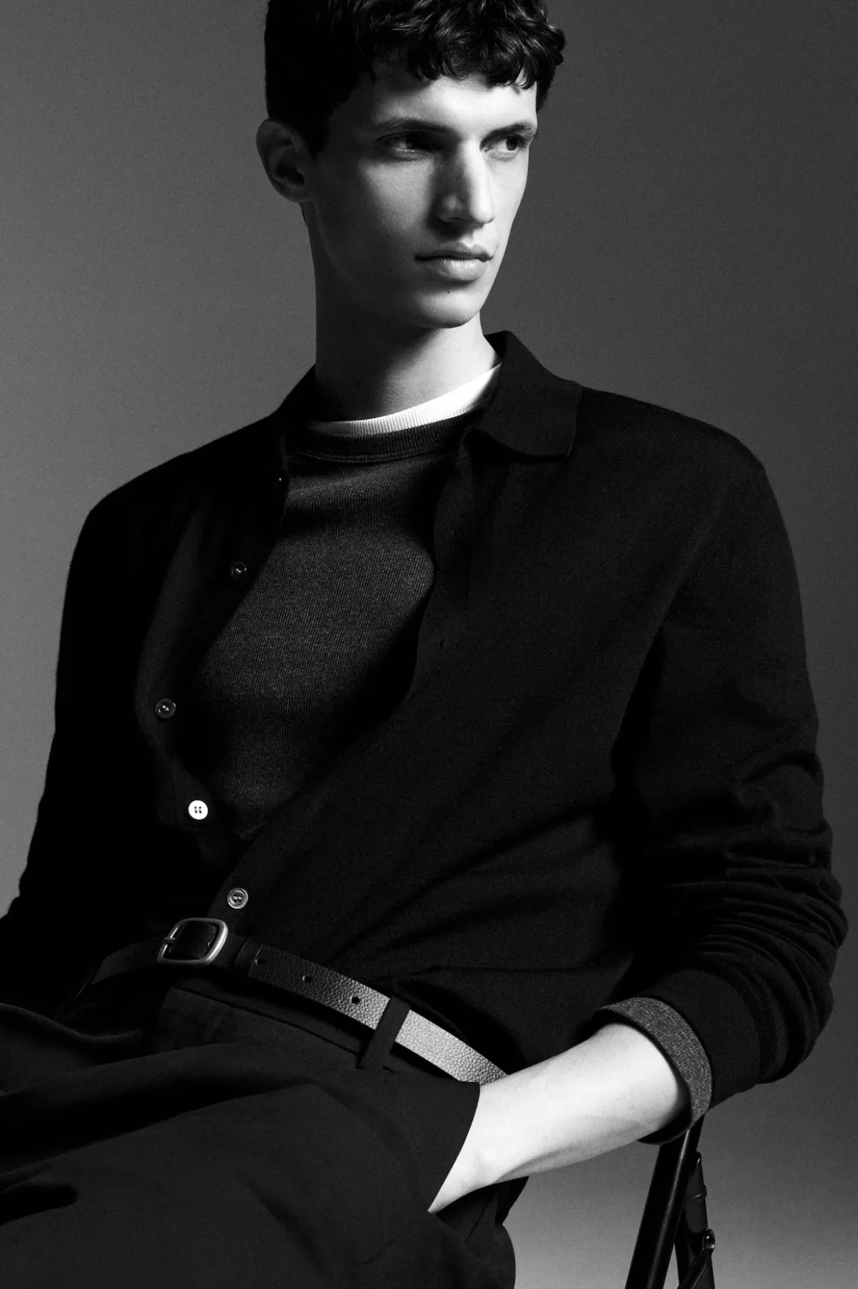 KNITTED MERINO WOOL SHIRT