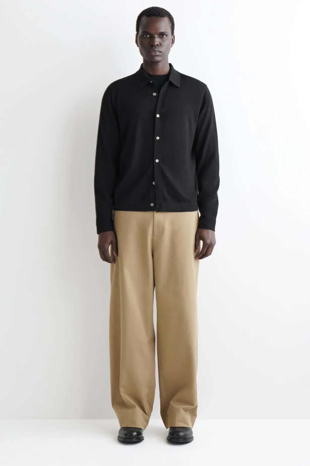 KNITTED MERINO WOOL SHIRT