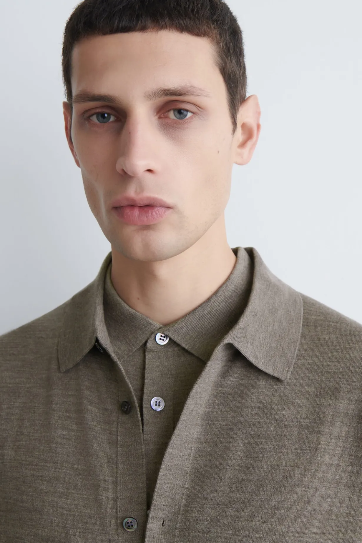 KNITTED MERINO WOOL SHIRT
