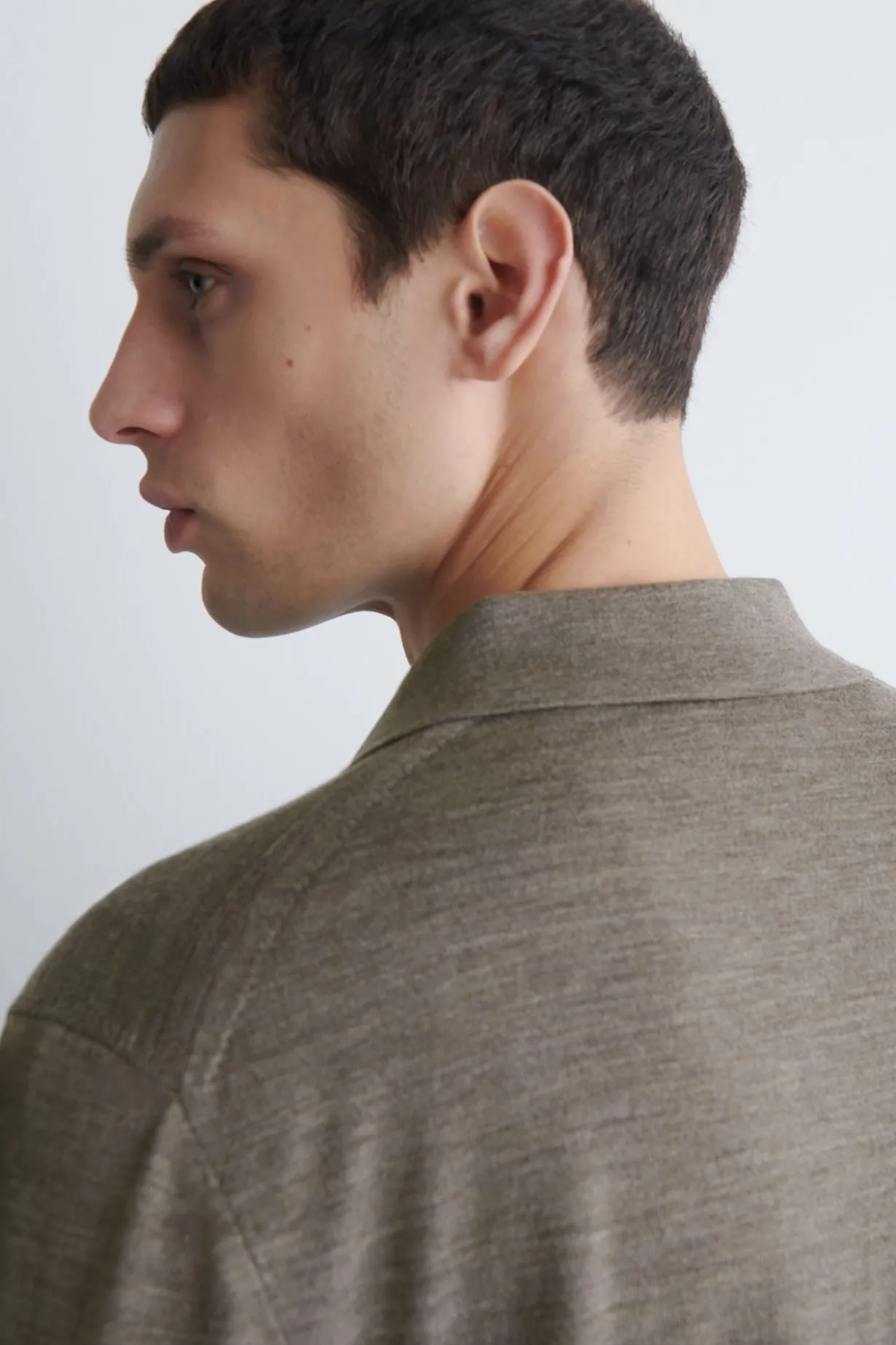 KNITTED MERINO WOOL SHIRT