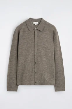 KNITTED MERINO WOOL SHIRT