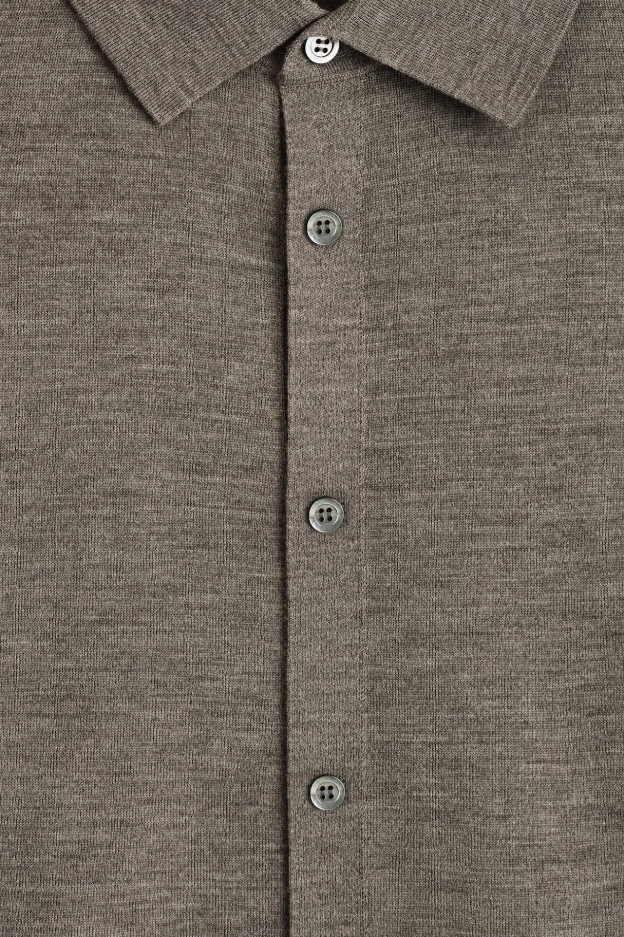 KNITTED MERINO WOOL SHIRT
