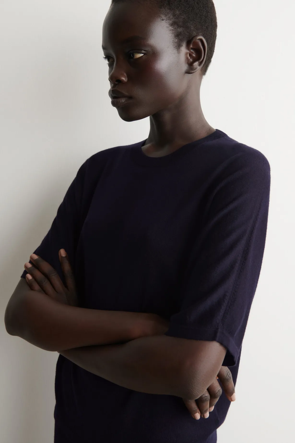KNITTED MERINO WOOL T-SHIRT