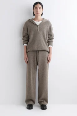 KNITTED MERINO-YAK ZIP-UP HOODIE