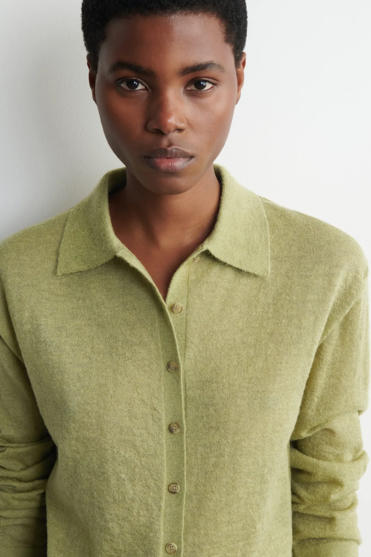 KNITTED MOHAIR-BLEND SHIRT