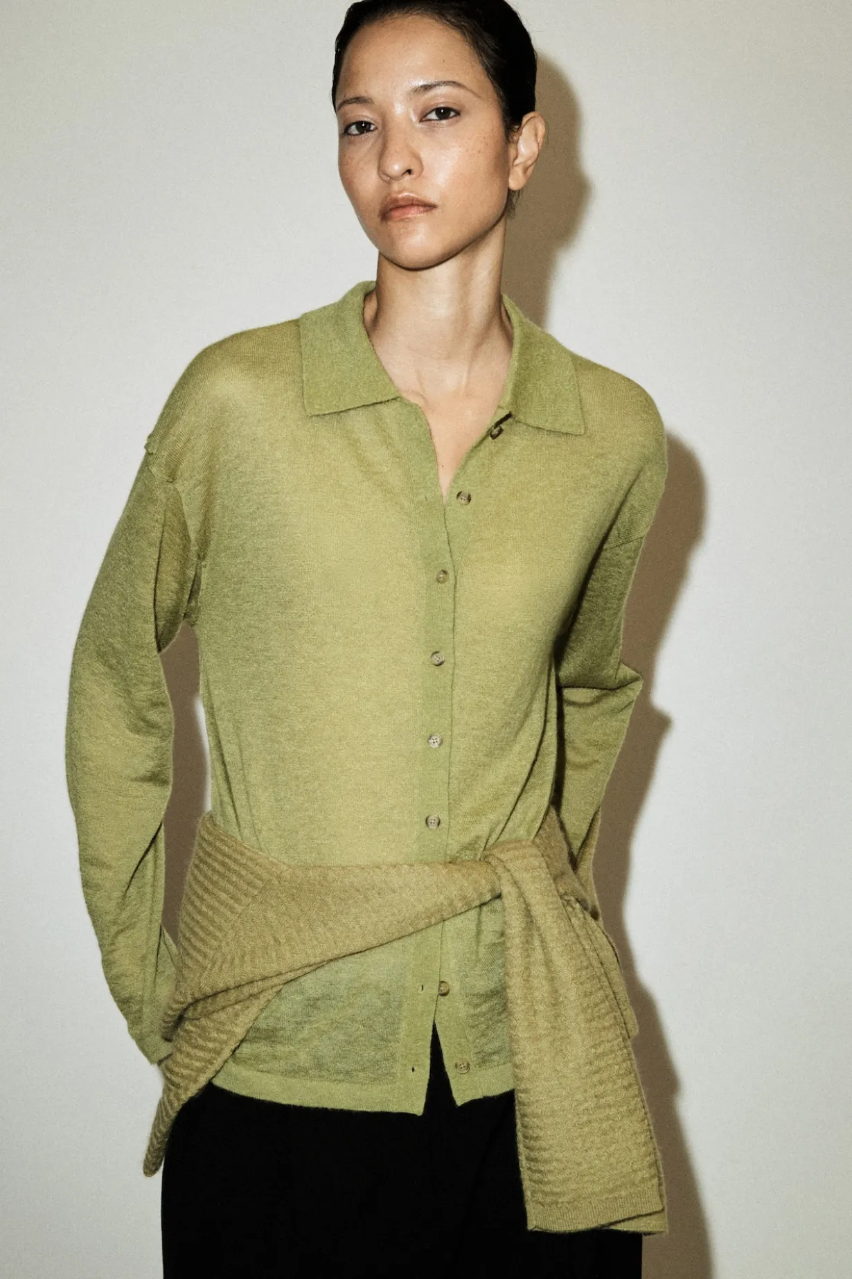 KNITTED MOHAIR-BLEND SHIRT