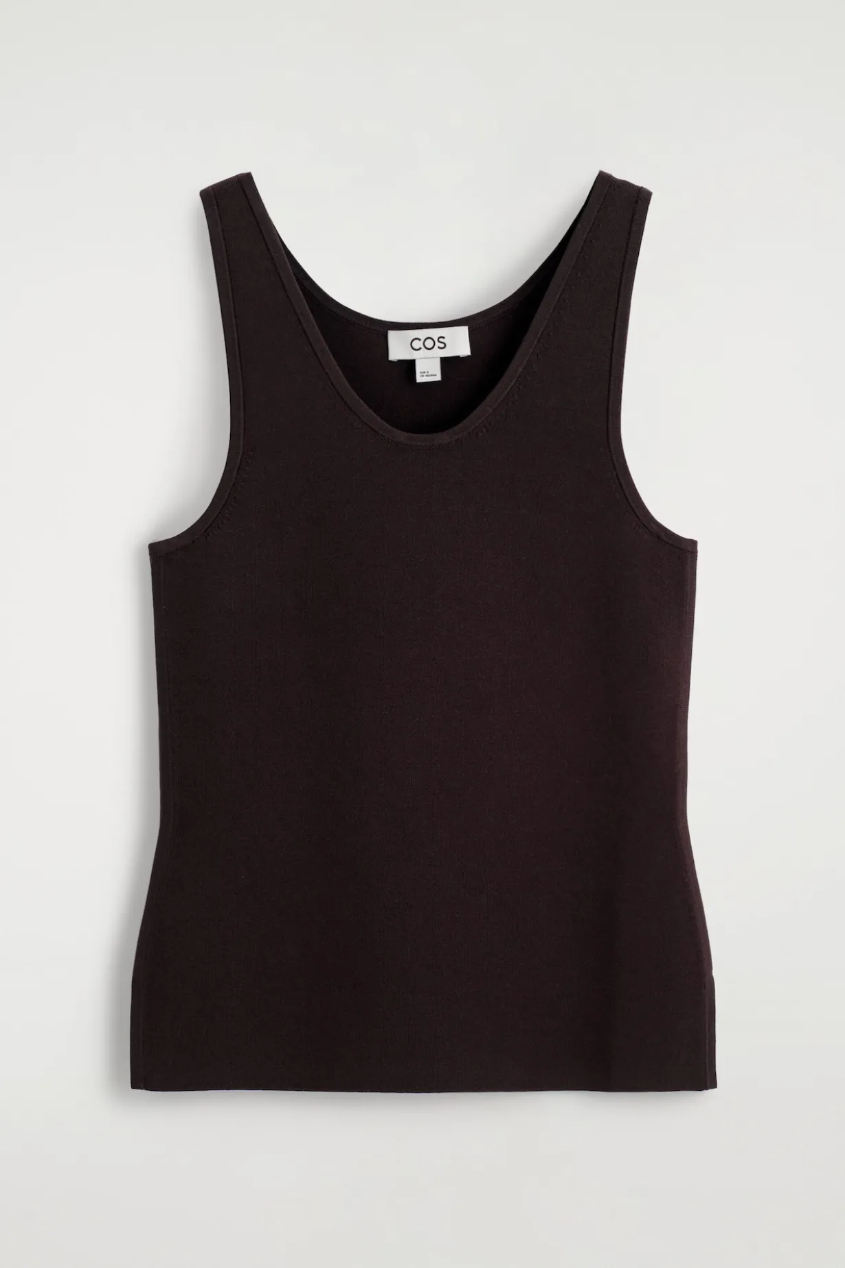 KNITTED SCOOP-NECK TANK TOP