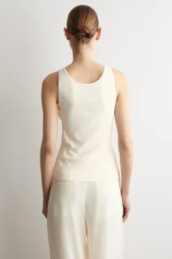 KNITTED SCOOP-NECK TANK TOP