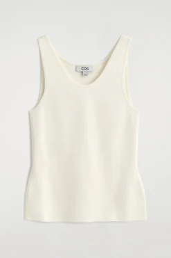 KNITTED SCOOP-NECK TANK TOP