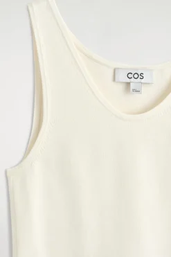 KNITTED SCOOP-NECK TANK TOP