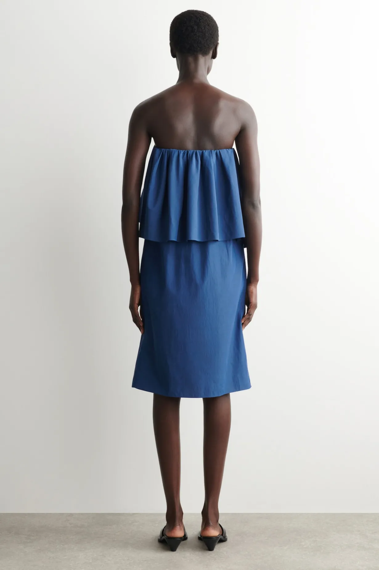 LAYERED BANDEAU MIDI DRESS