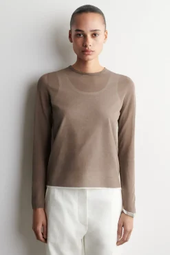 LAYERED KNIT LONG-SLEVED TOP