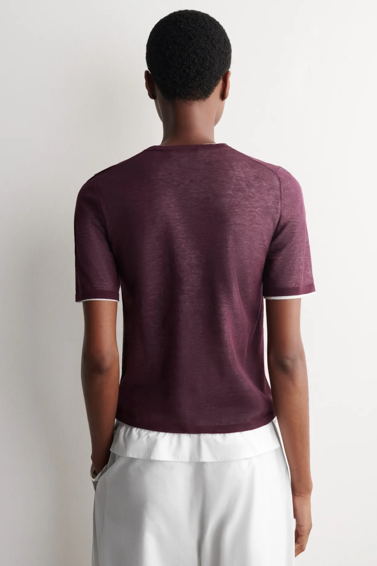 LAYERED KNITTED T-SHIRT