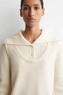 LAYERED MERINO WOOL SWEATER