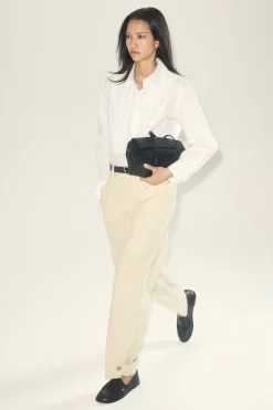 LAYERED-COLLAR PIMA COTTON SHIRT