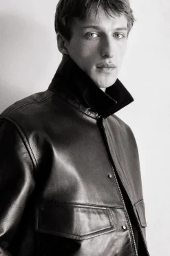 LEATHER BLOUSON JACKET