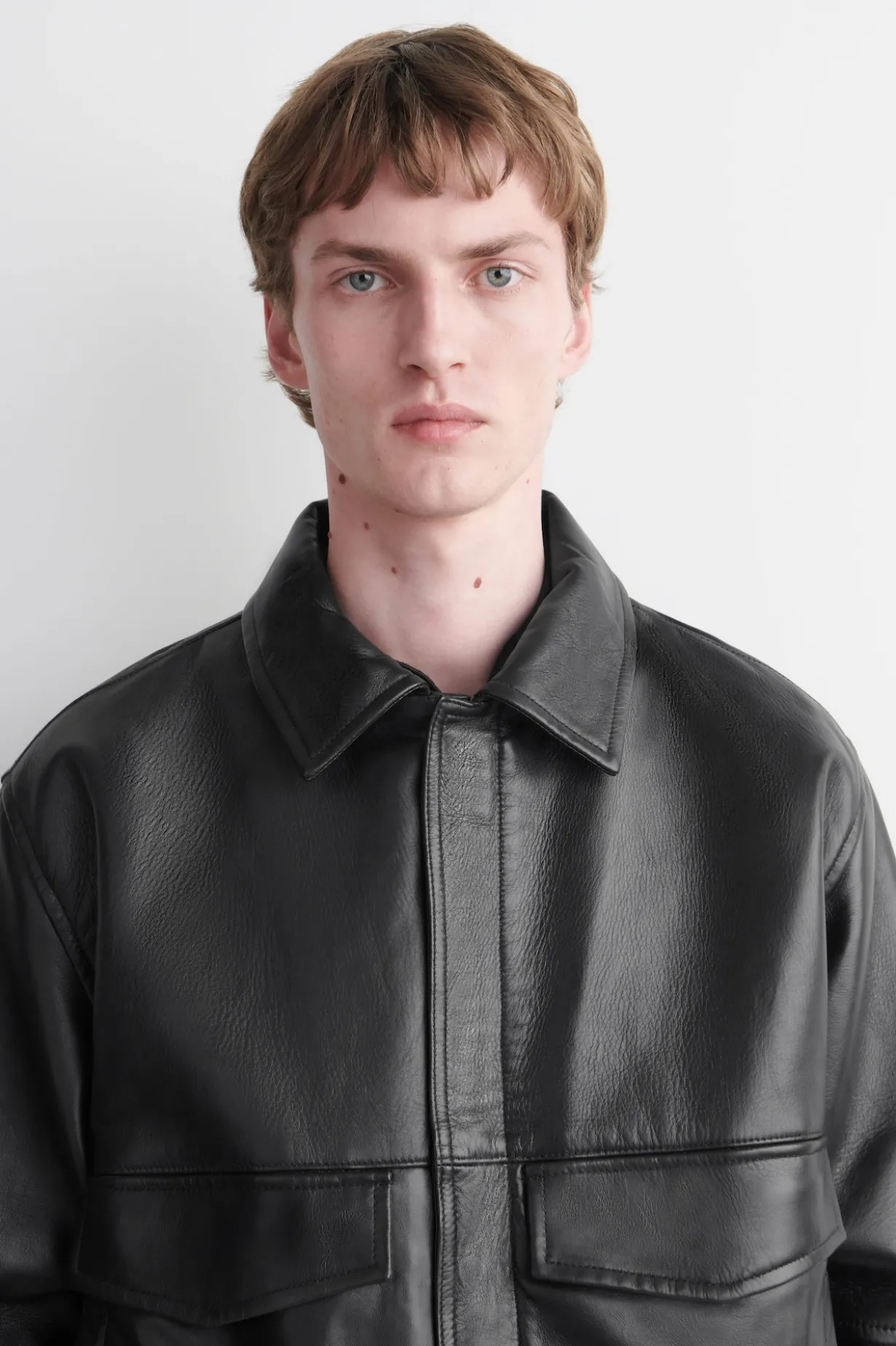 LEATHER BLOUSON JACKET