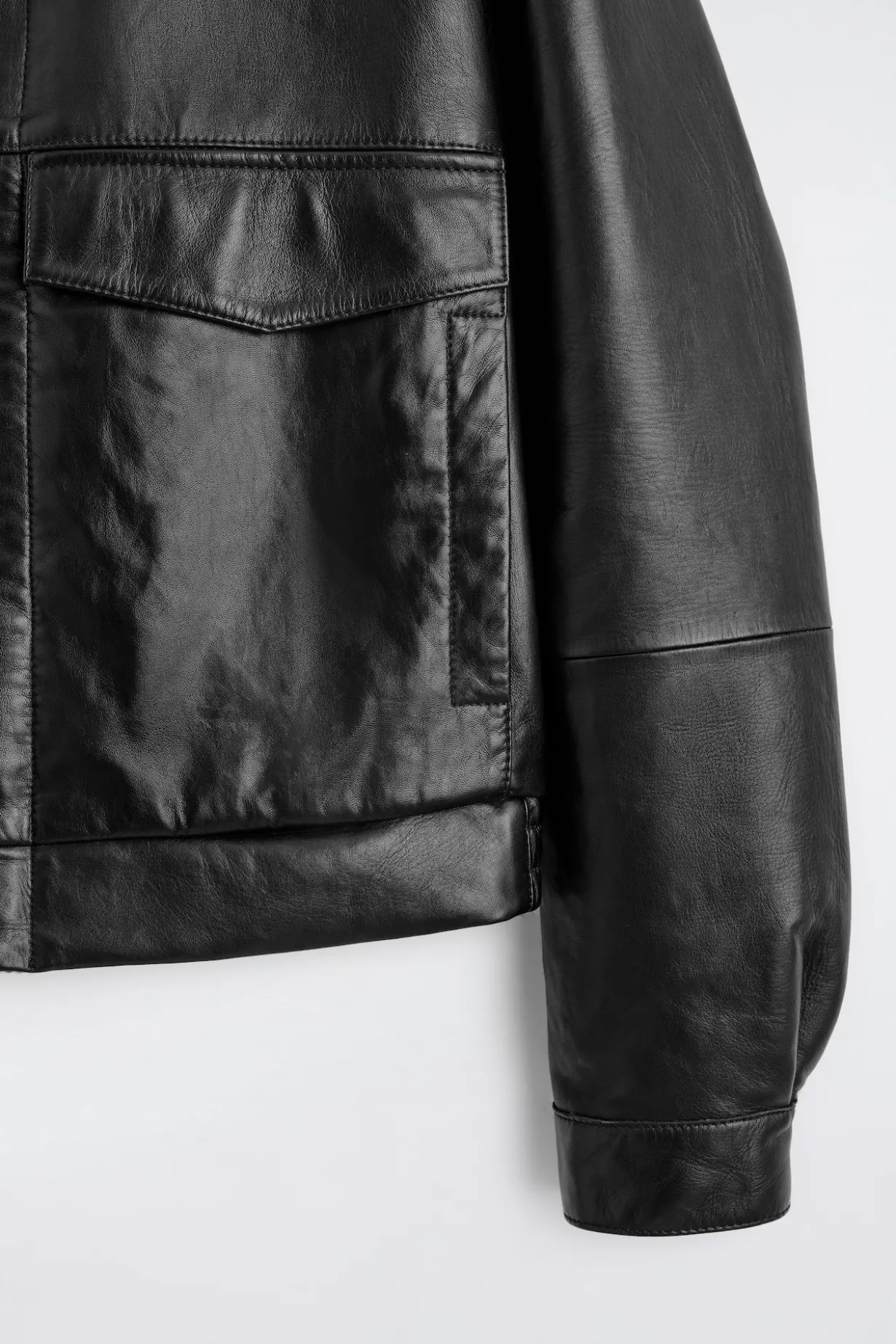 LEATHER BLOUSON JACKET