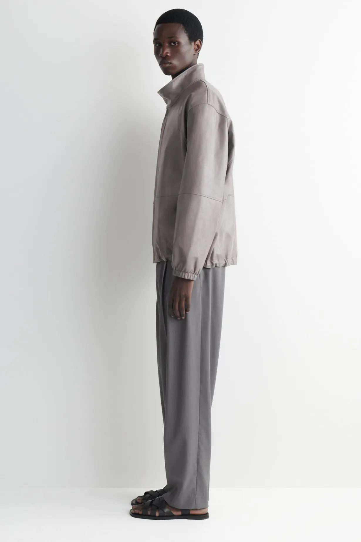 LEATHER BLOUSON JACKET