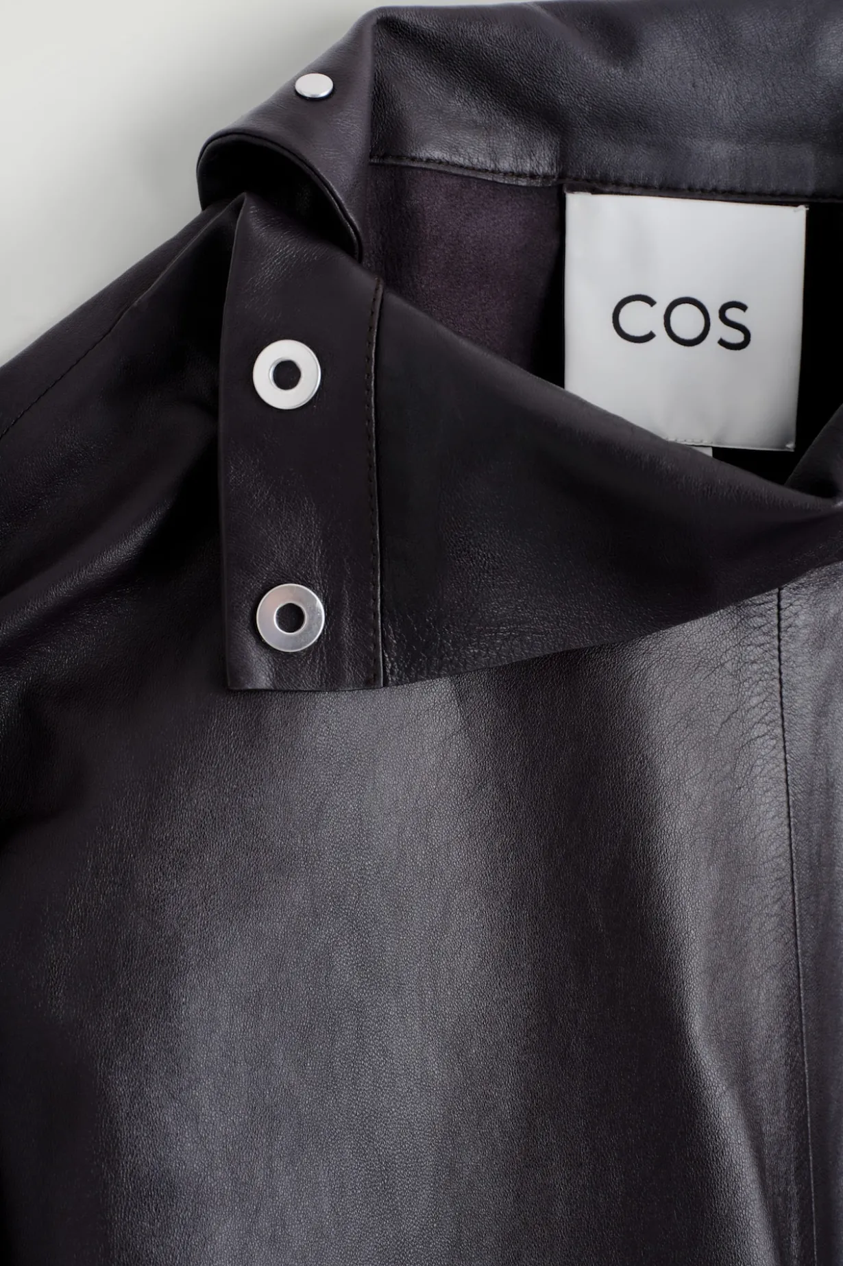 LEATHER MOCK-NECK TOP